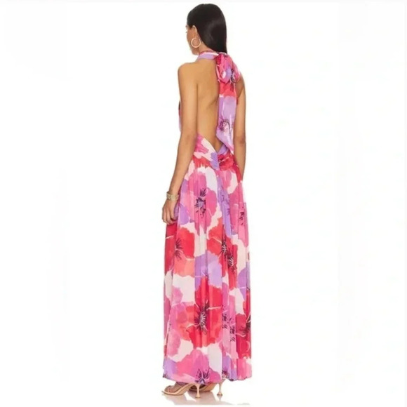 NWT MISA Los Angeles Alexandra Maxi Dress in Poppy Print - Size S - Picture 2 of 2